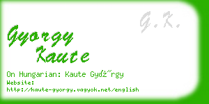 gyorgy kaute business card